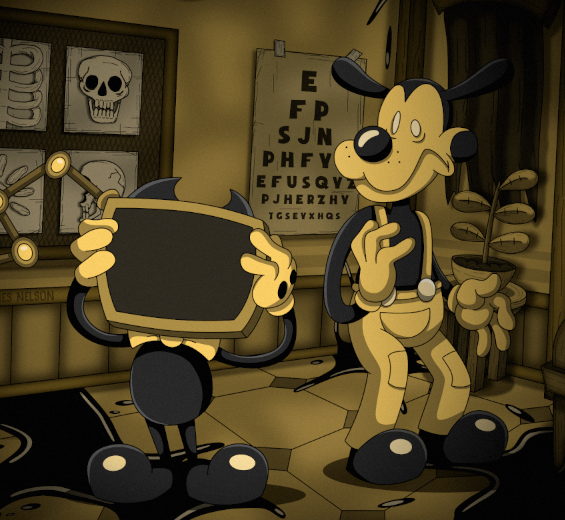 Bendy Skeleton Gif